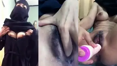 Hijaber ABG Bercadar Colmek Dildo Memek Banjir Basah WOT